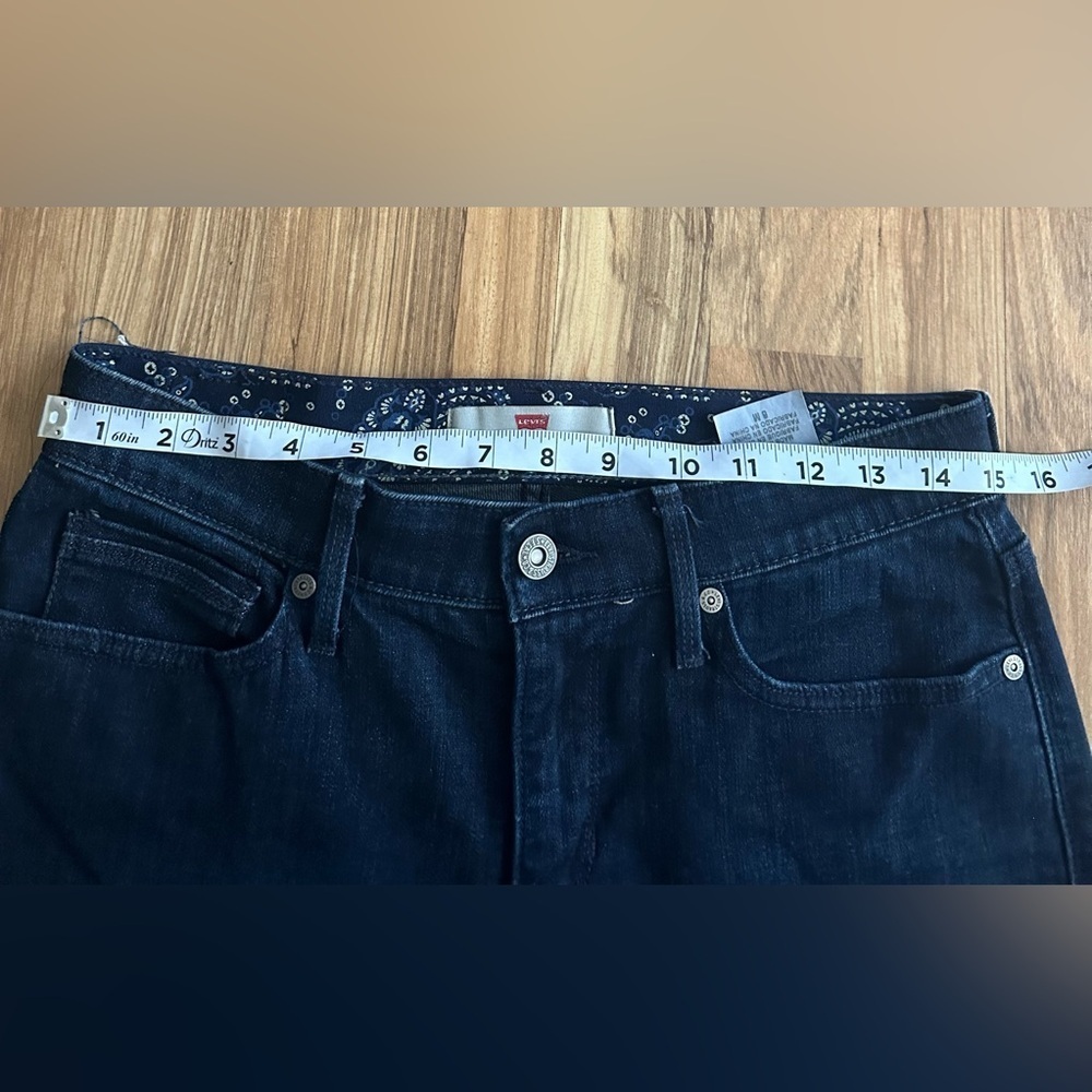 Levi’s Women’s Perfect Waist 525 Bootcut Jeans Dark Wash Blue Size 6 M - Picture 7 of 9
